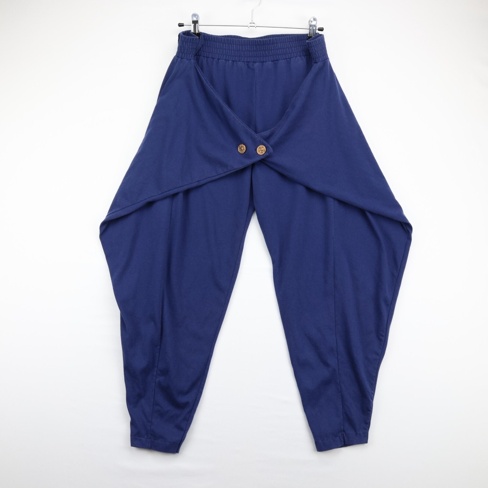 Baio-Dodece Womens Blue Harem Pants Size Small Wide Leg Bohemian Malaysia